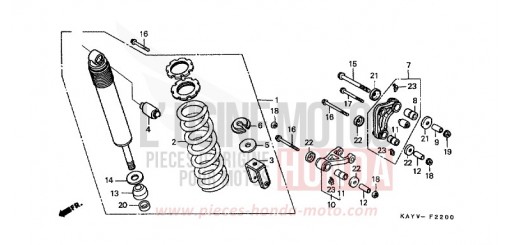 COUSSIN ARRIERE NX125V de 1997